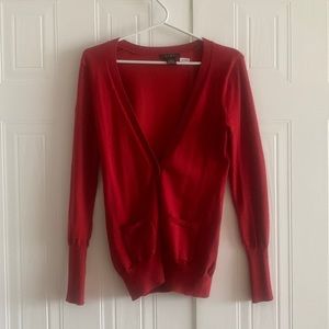 Red button up Link Cardigan